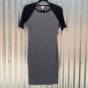 NWT Lularoe Julia Black and Grey Dress XS